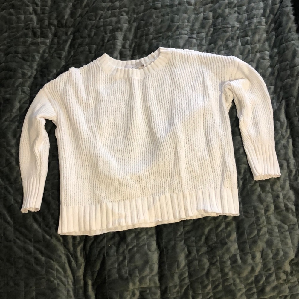 Loft White Sweater
